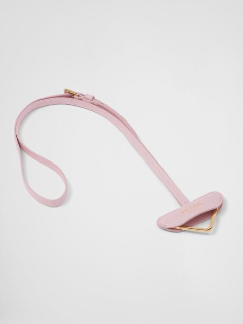 Prada Leather and metal keychain