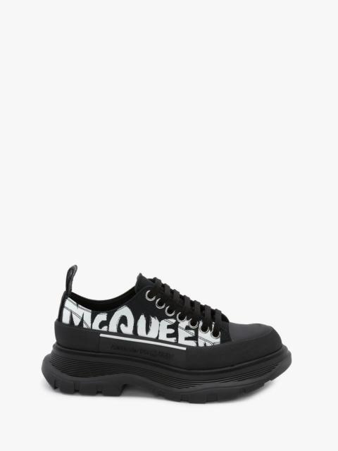 Alexander McQueen Tread Slick Lace Up in Black