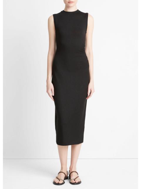 Vince Sleeveless Gathered-Waist Dress