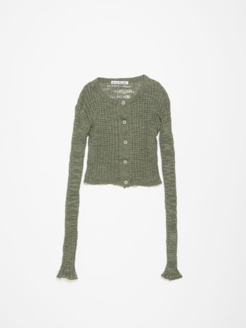 Wide rib cardigan - Seagrass Green