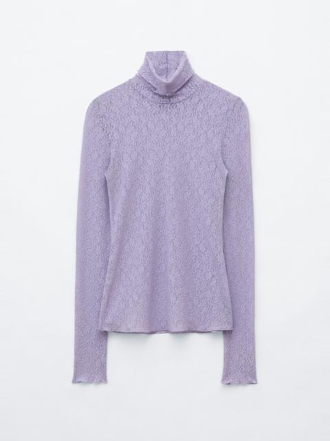 & Other Stories Lace Turtleneck Top