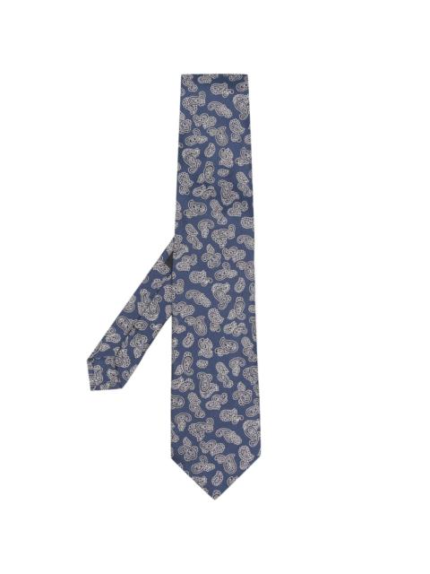 Corbata paisley-print silk tie