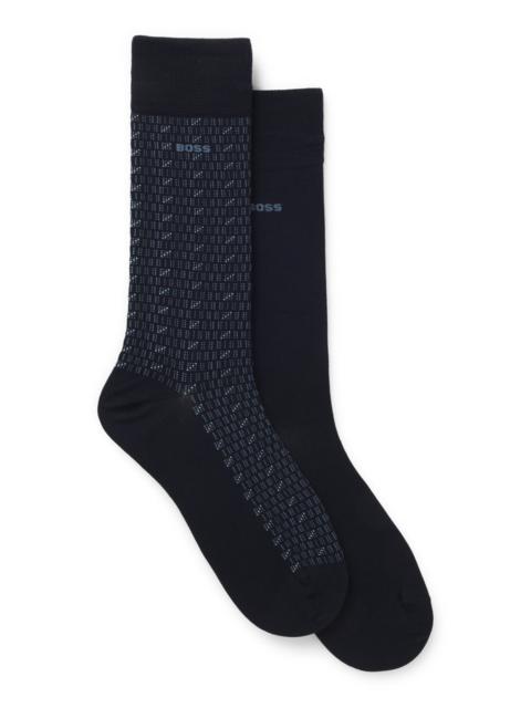 BOSS TWO-PACK OF COTTON-BLEND SOCKS IN A REGULAR LENGTH