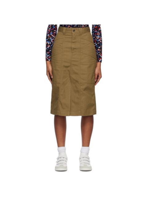 Isabel Marant Étoile Khaki Prime Midi Skirt