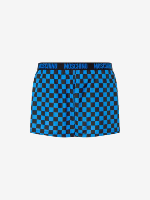 Moschino ALL-OVER CHECK SWIM TRUNKS