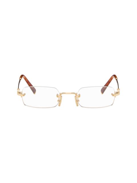 Miu Miu Gold Rimless Glasses