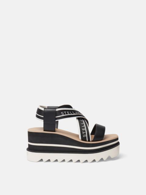 Stella McCartney Sneak-Elyse Striped Platform Sandals
