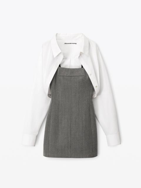 Alexander Wang mini dress in herringbone tailoring