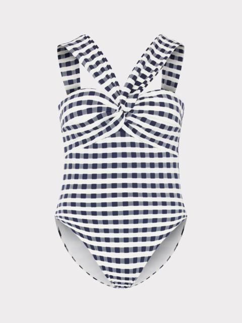 MILLY Betsy Jacquard Cottage Bandeau One Piece