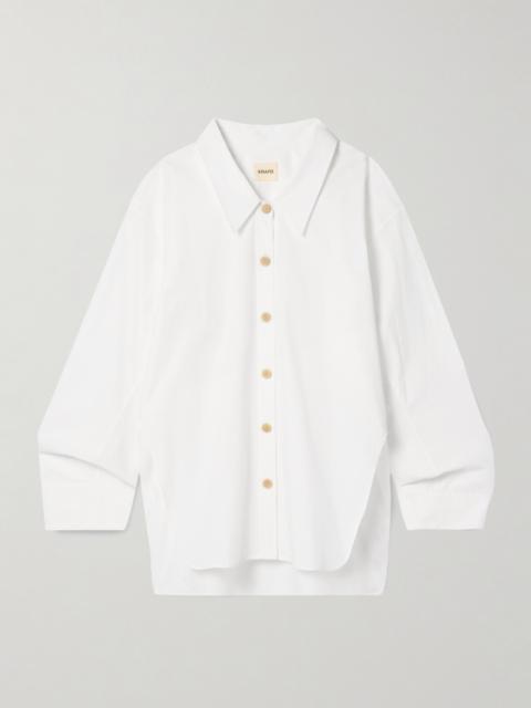 KHAITE Herschel Oversized Cotton-poplin Shirt