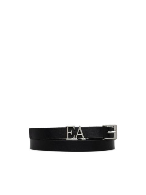 EMPORIO ARMANI logo leather belt
