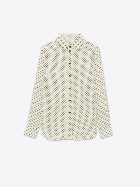 classic shirt in dotted crepe de chine