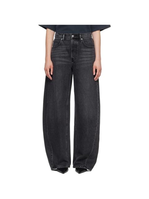 Alexander Wang Black Crystal Blow Up Jeans