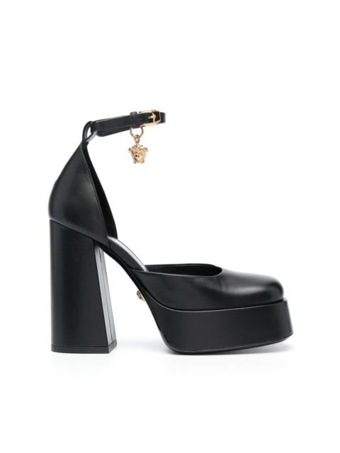 VERSACE Medusa Aevitas 125mm leather pumps