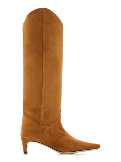 Wally Western Suede Knee Boots tan
