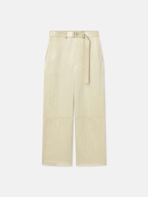 Nanushka Belted Crinkled-Satin Pants