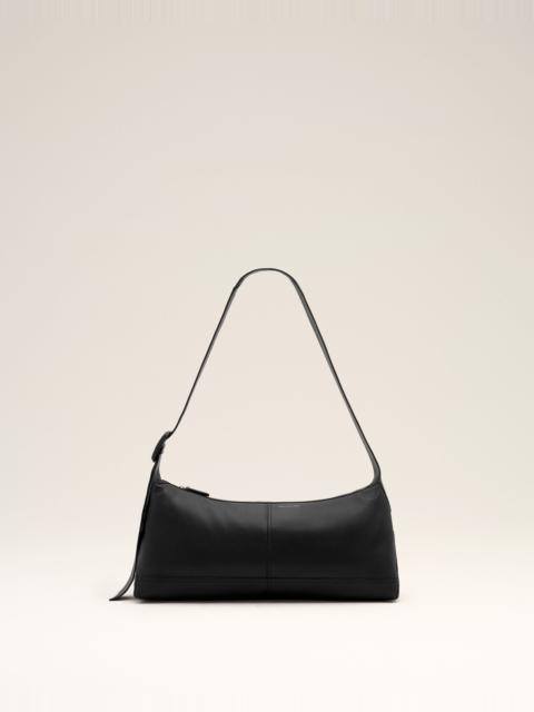 AMI Paris SMALL BLACK TAURILLON LEATHER ETIENNE CROSSBODY BAG