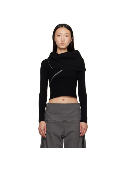 Jean Paul Gaultier Black Zipped Turtleneck