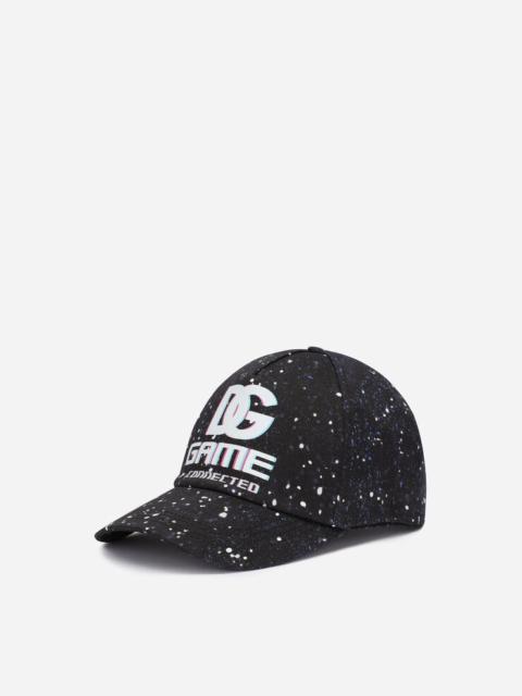 Dolce & Gabbana Cotton baseball cap with DG Game print