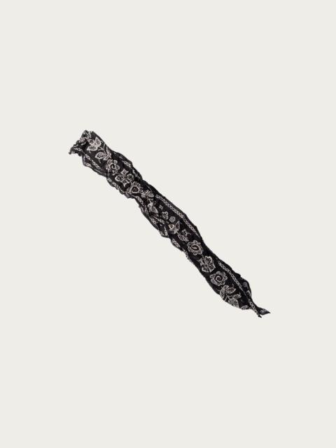 Kapital WASHER Silk MOGA Scarf (ESCARGOT FLOWER) - Black