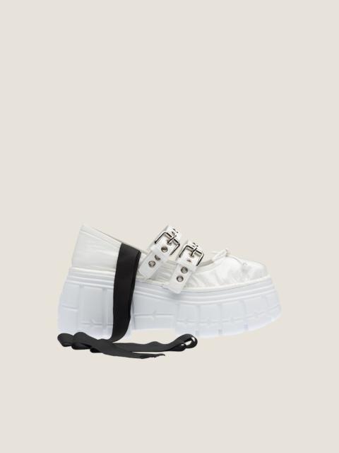 Miu Miu Naplak leather flatform ballerinas
