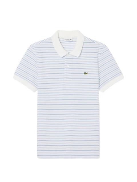 LACOSTE striped short-sleeve polo shirt