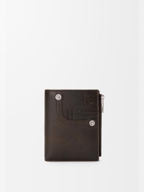 Loewe Panta slim compact wallet in shiny calfskin
