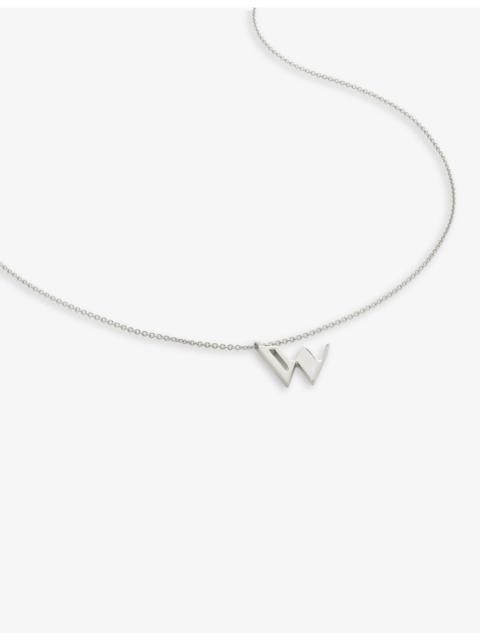 MONICA VINADER W letter-charm recycled sterling-silver pendant necklace