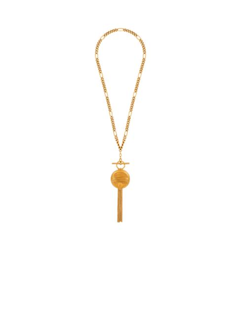 Balmain Brass Powder Compact necklace