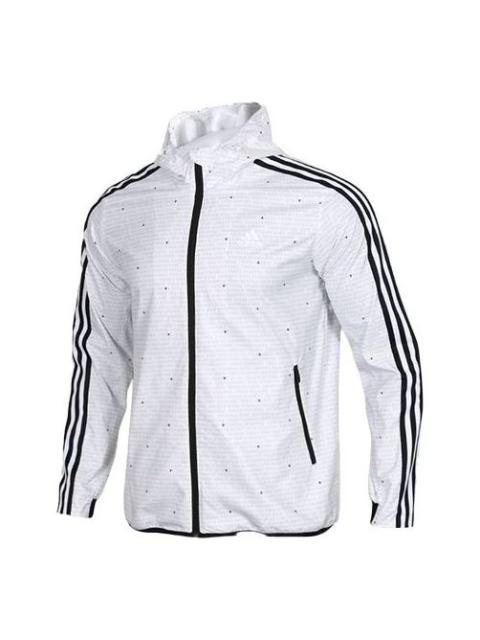 adidas Wb Aop 3s Woven Casual Sports Hooded Jacket White DW4622