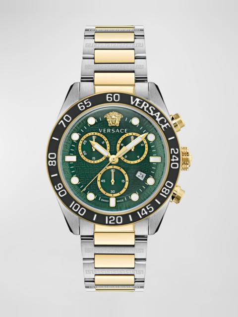 Men's Greca Dome Two-Tone Bracelet Watch, 43mm