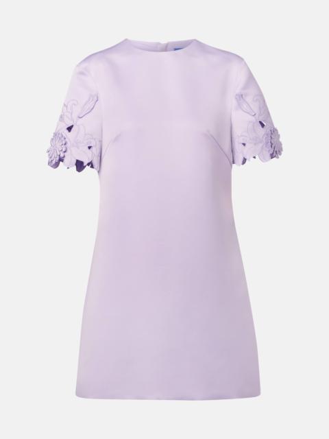 LEO LIN Aurie floral-appliqué minidress