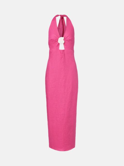 CALA de la CRUZ Orly cutout linen midi dress