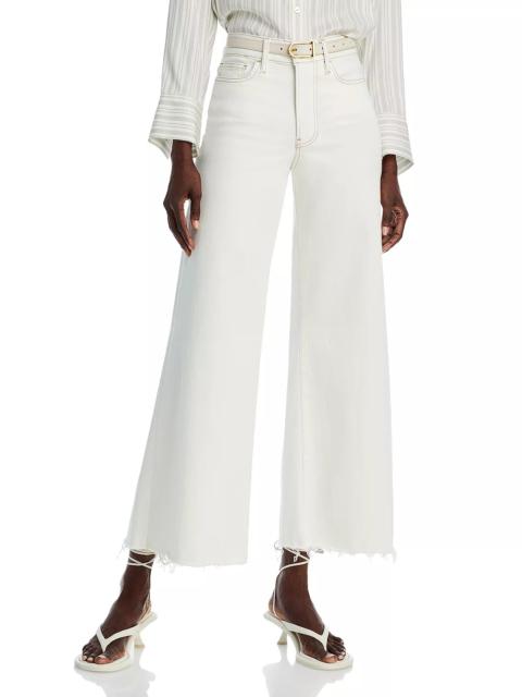 Le Palazzo Raw Wide Leg Jeans in Au Natural