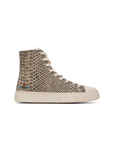Vivienne Westwood Beige High Top Plimsoll Sneakers