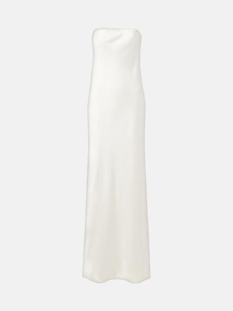 NORMA KAMALI Strapless satin maxi dress