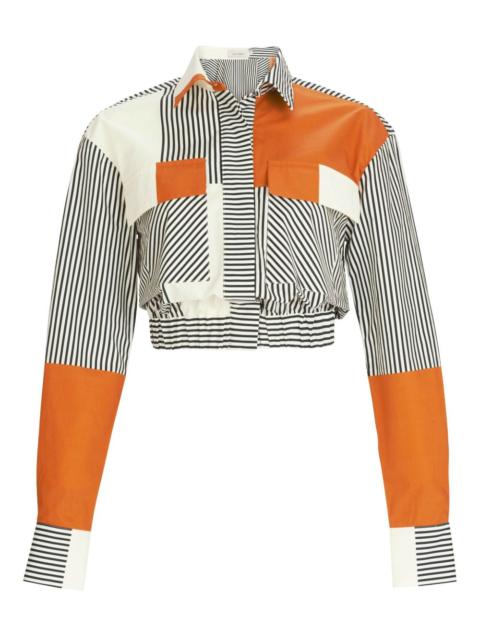 SILVIA TCHERASSI Soleil cotton cropped shirt
