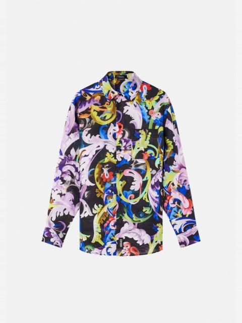 VERSACE Baroccoflage Print Linen Shirt