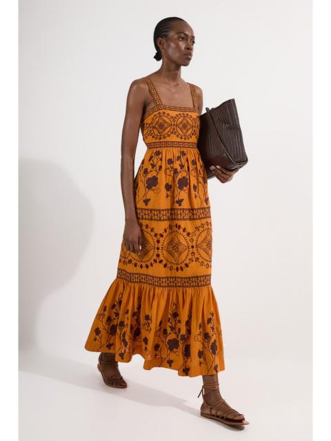 KAREN MILLEN Floral & Geo Embroidered Woven Maxi Dress