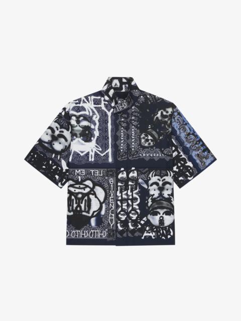 Givenchy SHIRT IN COTTON WITH BANDANA AND TAG EFFECT PRINTS