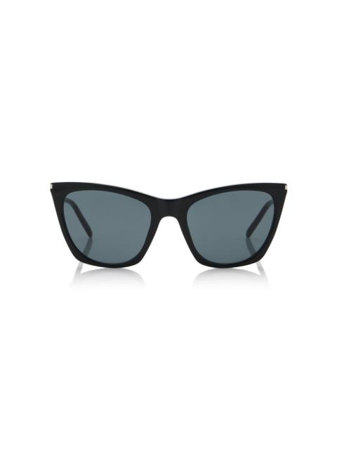 SAINT LAURENT Kate Cat-Eye Acetate Sunglasses black