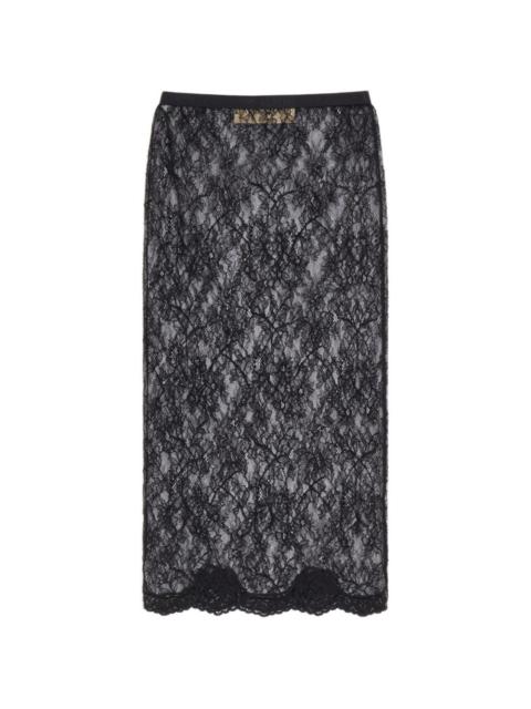 Valentino lace midi skirt