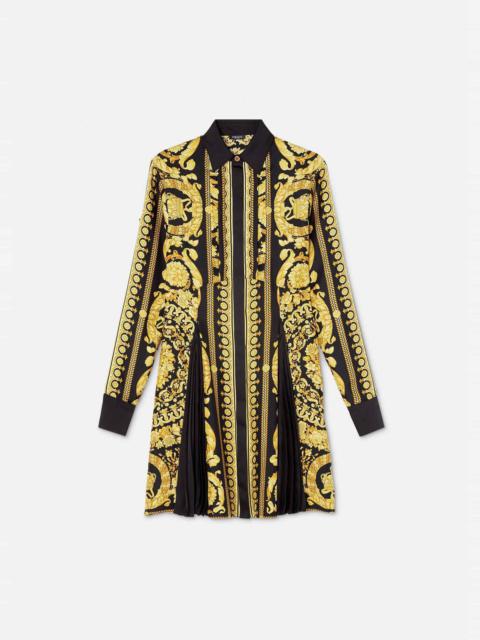 Barocco Silk Midi Shirt Dress