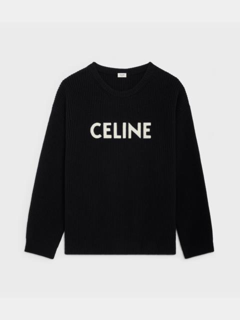 CELINE celine oversized sweater in ribbed wool