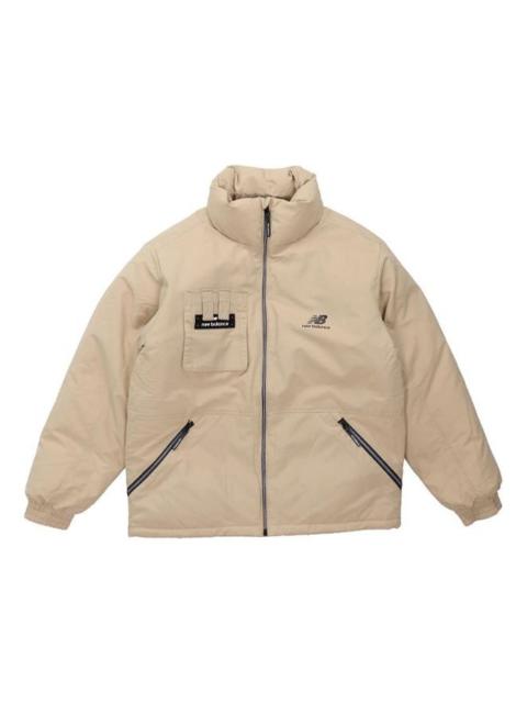 New Balance Logo Print Puffer Jacket 'Pink' AMJ14308-BEI