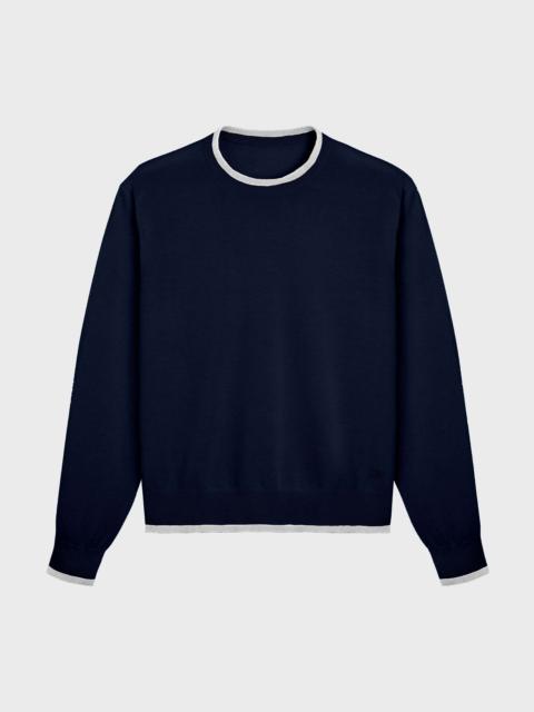 Vilebrequin MEN MERINO WOOL CASHMERE SILK CREWNECK SWEATER