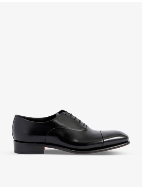 Santoni Carter cap-toe leather Oxford shoes