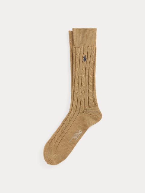 Polo Ralph Lauren Cable-Knit Cotton-Blend Socks