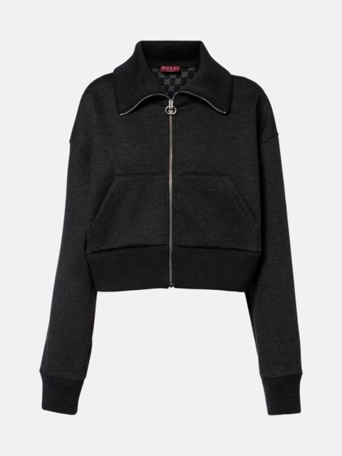 GUCCI Cropped zip-up sweatshirt
