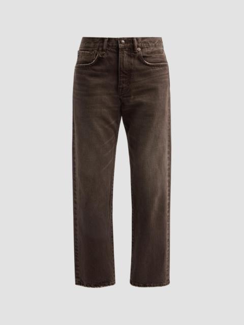 R13 Women's Boyfriend Crop Jeans - Worn Chocolate Brown